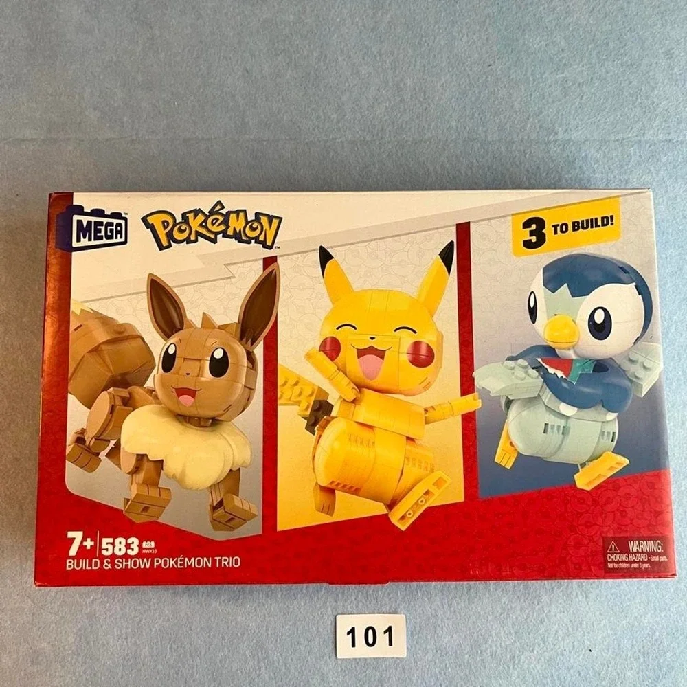 Mega Blocks Pokemon Build & Show Pokemon Trio NEW Build and Show